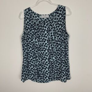 LOFT | Leave print blouse size medium